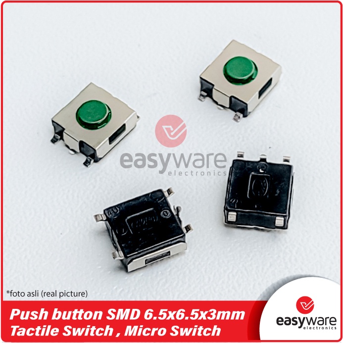 Push Button 6.5x6.5x3mm SMD SMT 4pin Tactile Momentary Micro Switch