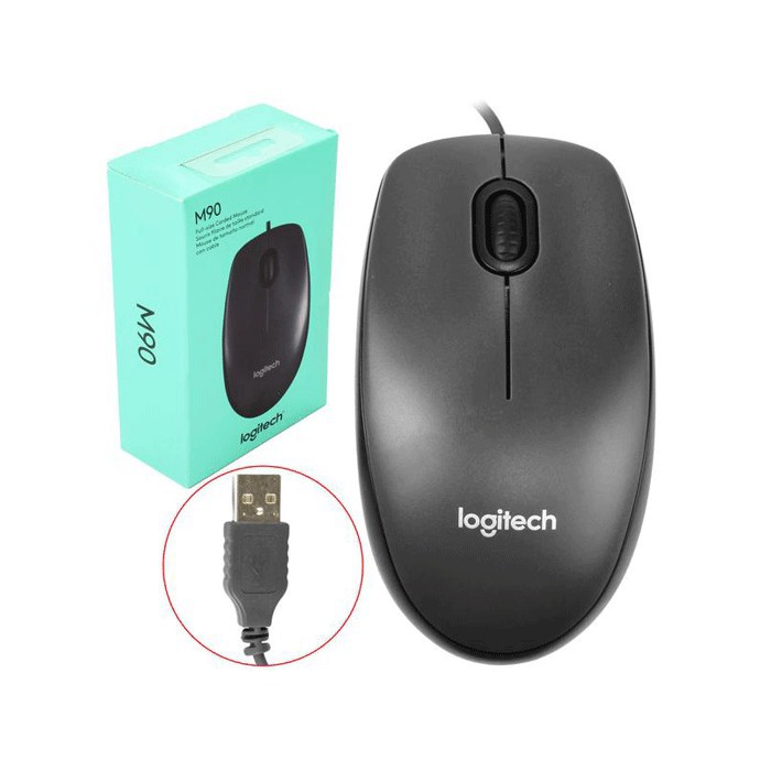 MOUSE USB OPTICAL LOGITECH M90 / MOUSE KABEL USB M 90 ORIGINAL - GARANSI RESMI