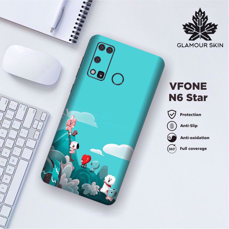 *(Dapat2PCS)* VFONE N6 STAR Garskin Case/Stiker Protector Motif BLUE