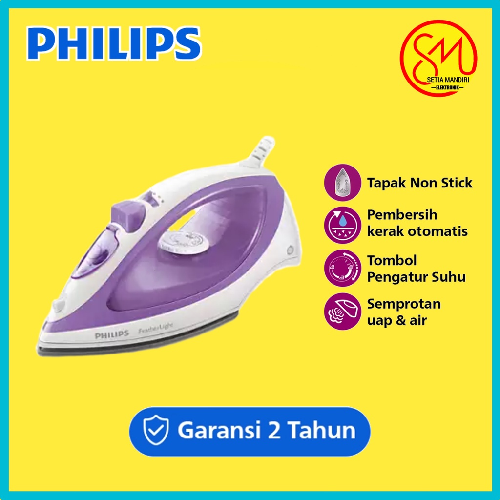 PHILIPS GC1418 Setrika Uap Tidak Lengket GC 1418