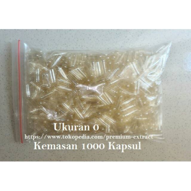 Kapsul Kosong 0 Transparan Cangkang Kapsul 0 Natural Kapsul 0 Bening