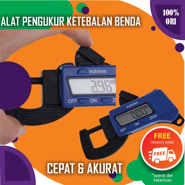 Jual Digital Thickness Micrometer 0 01 Mm Alat Pengukur Ketebalan Kertas Jakarta Barat Frii Gadget Garage Tokopedia