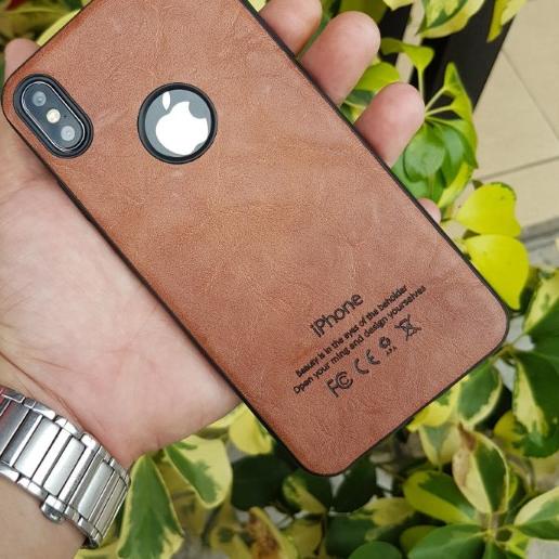 Softcase Leather Iphone XS / X / TEN Casing Case Kulit [ PREMIUM ] - Hitam