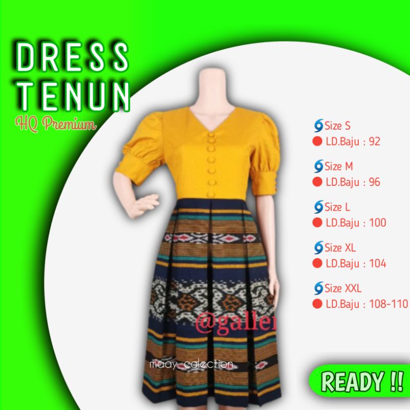 DRES DRESS TENUN SETELAN / DRESS TENUN JEPARA / DRESS TENUN NTT / DRESS TENUN ETNIK TERBARU / SETELA