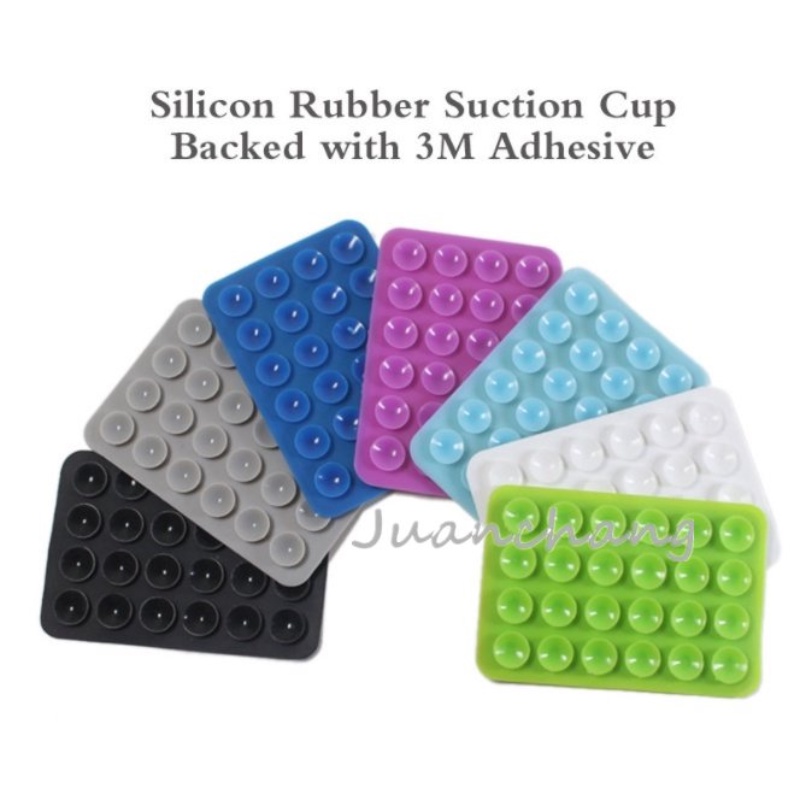 5 Pcs Suction Pad Silikon Dua Sisi Dengan Perekat Kuat 3M Untuk Holder Handphone