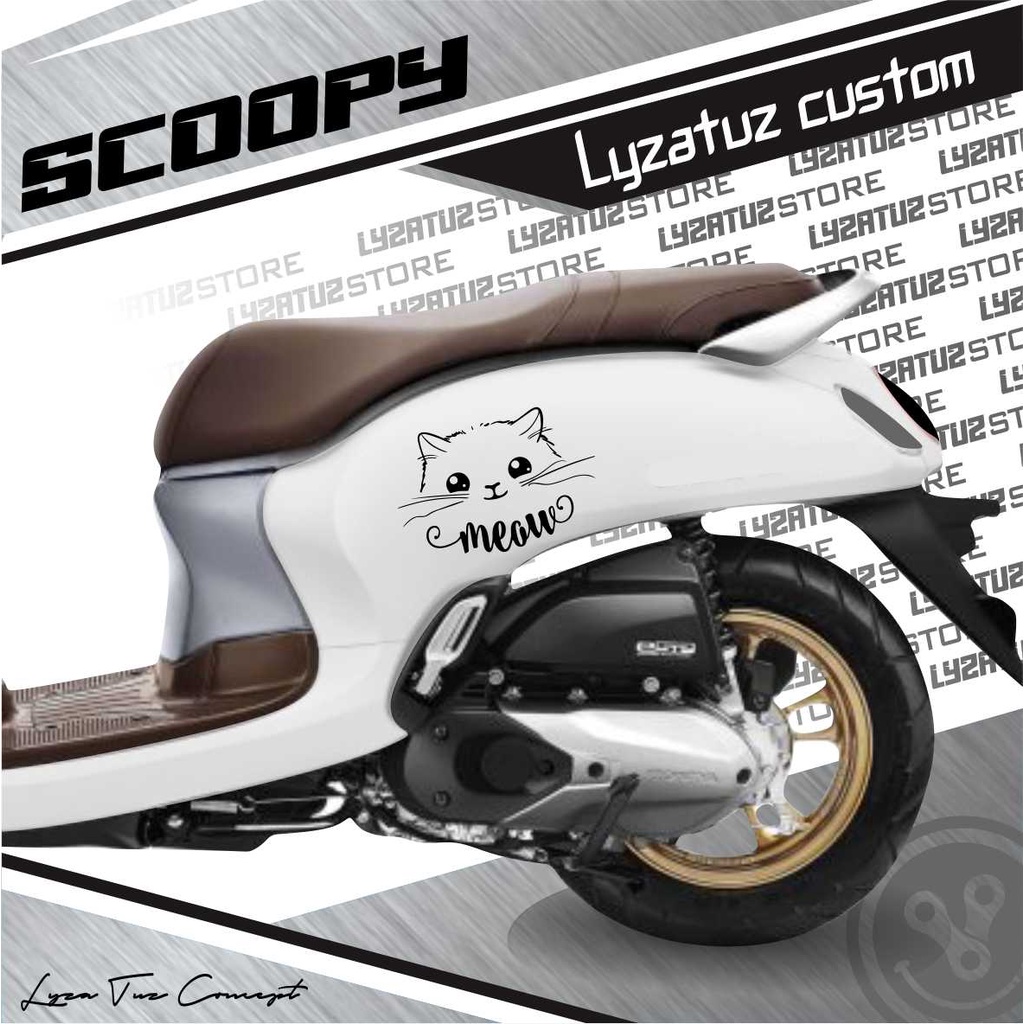 CUTTING STIKER SCOOPY LUCU KUCING