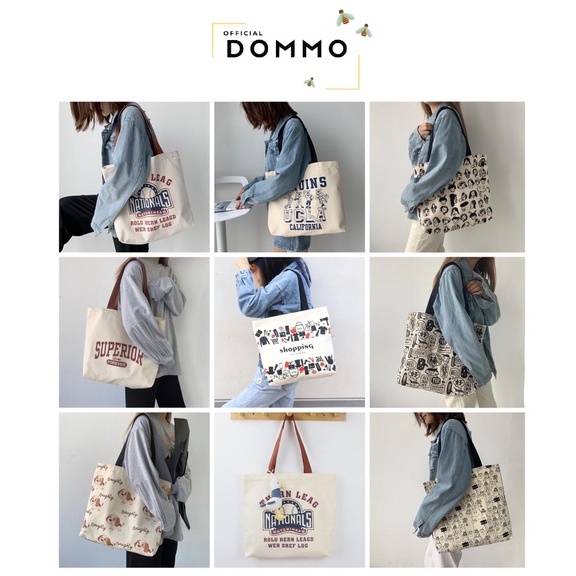 [LOKAL] DOMMO - D1508 TOTEBAG BIG varian sablon PAKAI PEREKAT