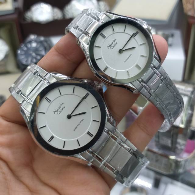 Jam Tangan Alexandre Christie AC 8605 MH/LH full silver. Jam tangan couple