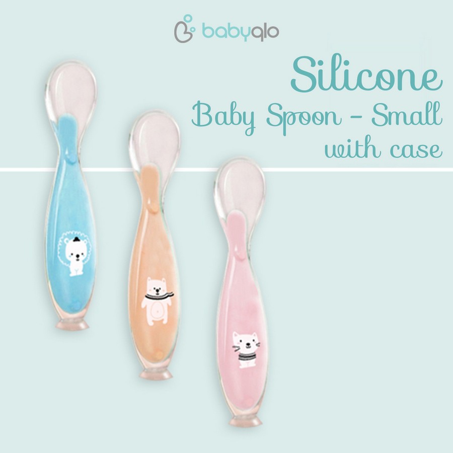 Babyqlo Sendok Makan Bayi / Silicone Baby Spoon With Case Sp8003