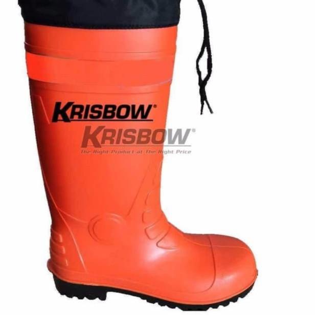 Safety Boots Orange Krisbow/ Sepatu Boot Orange Krisbow