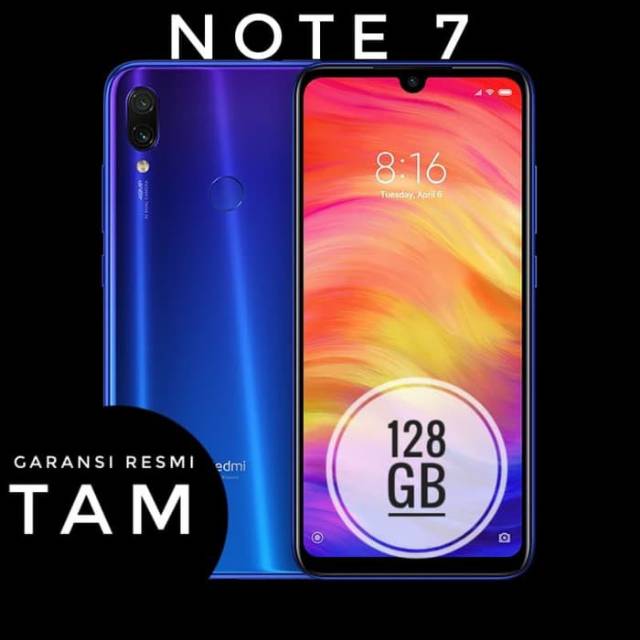 XIAOMI REDMI NOTE 7 RAM 4/128 GB GARANSI RESMI TAM - NEW