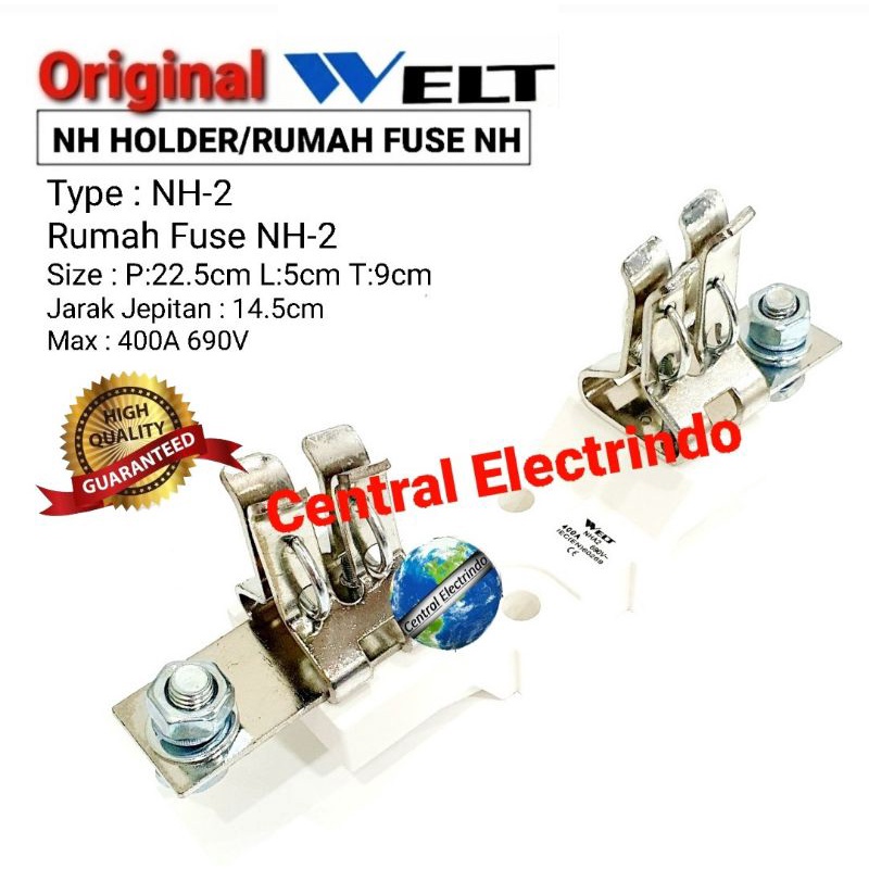 Fuse Holder Rumah Fuse NH-2 WELT Max 400A 690VAC