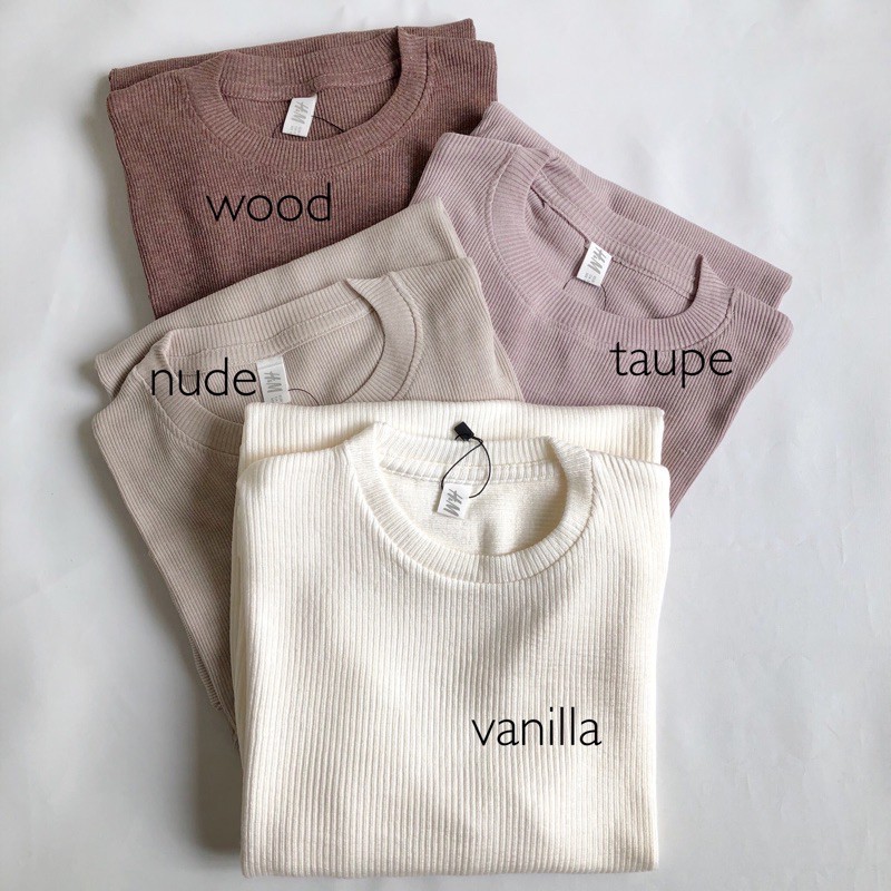 Kally RIB  - Longsleeve Rib Basic Sweater Premium Baju Lengan Panjang Wanita-1