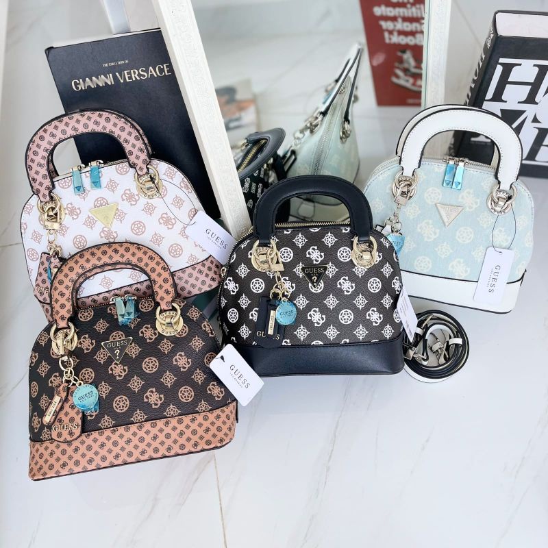 PROMO SALE Tas Guess selempang sling bag hitam coklat putih pink biru denim