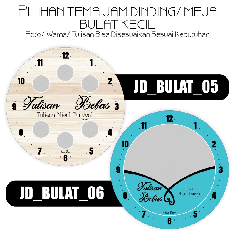 JAM DINDING ATAU JAM MEJA CUSTOM BULAT KECIL