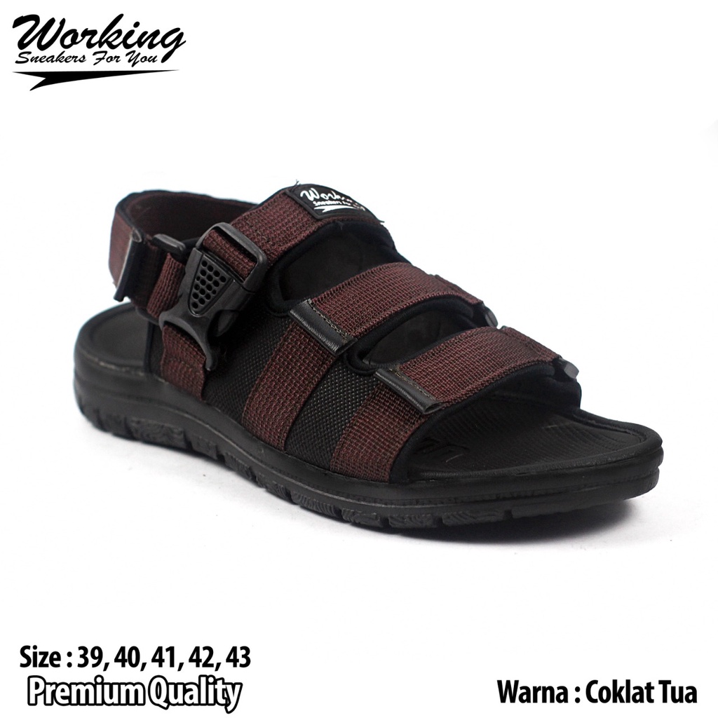 Sendal Gunung Working Ban 3 Sandal Pria Slide Slop Kasual