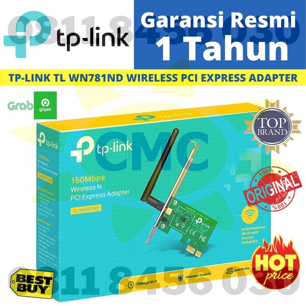 TP-Link TPLink TL-WN781ND WiFi Wireless N PCI Express Adapter Adaptor