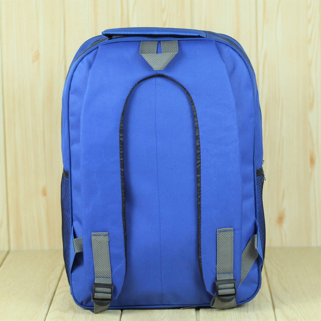 Ransel Pria Kerja Tas Polo Classic Biru Gendong Sekolah BIG PROMO Bisa Cod Tas Polo Murah Bahan D300 Sekolah Kuliah Polos