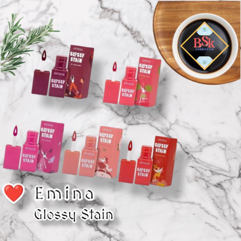 ⭐AJ⭐ EMINA Glossy Stain 3gr | Lipcream Liptint Lip Tint | Lipstik Viral / Korea / Matte | Perawatan 