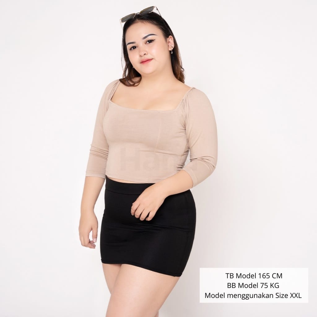 BEFAST - ZEC OOTD Wanita Kaos MISAKI / PREMIUM LYCRA ⭐️Patricia Crop Top Stylish / Atasan Crop Top Wanita / Kaos Kekiniaan Remaja Wanita / Kaos Crop Polos / Keluaran Terbaru / Trendy / Termurah