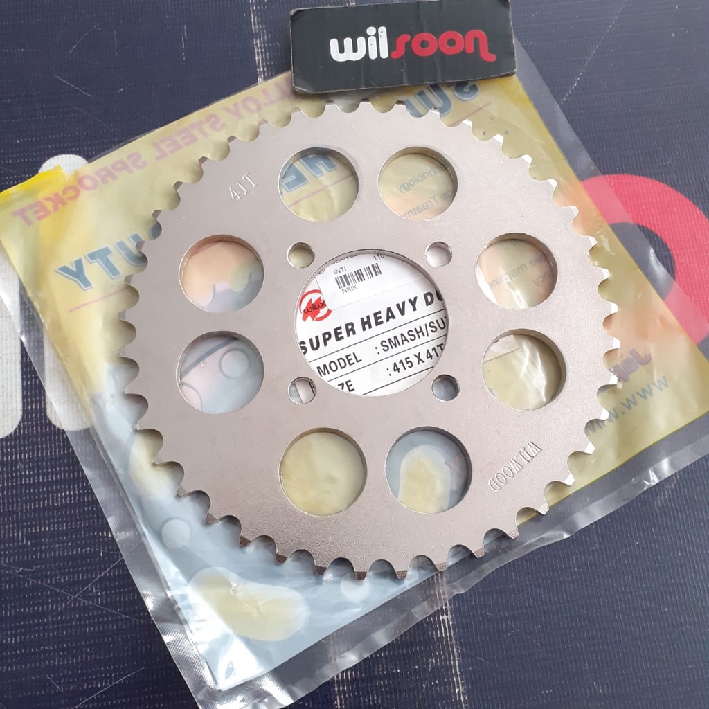 Gir Gear Belakang / Rear Sprocket Suzuki Smash / Satria FU 150 / Rider 150 Wilwood 415-41T Chrome-1