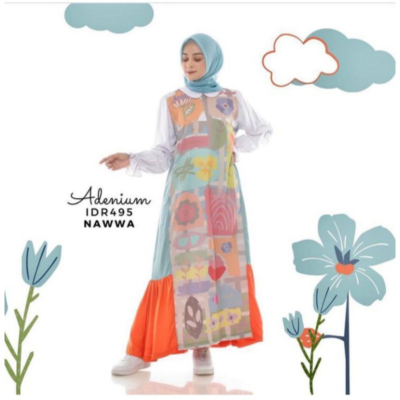 dress adenium dress nawwa dress terbaru dress cantik gamis casual outfit of the day