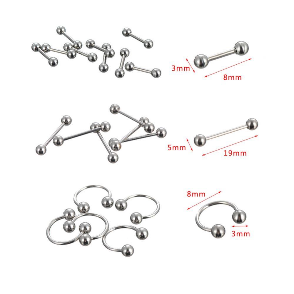 Timekey 85pcsset Anting Tindik Alispusarlidahbibir Variasi 16 Desain Untuk Wanita B4V3