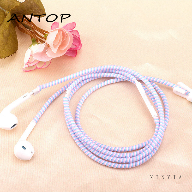 Pelindung Kabel Charger Earphone Bentuk Spiral Ukuran 140cm / 55 &quot; ANTOP