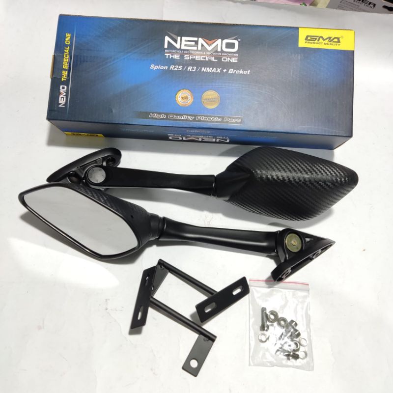 spion R25 Tangkai panjang NMAX carbon nemo