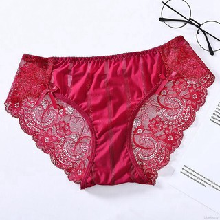  Celana  Brief Low Waist Sexy Bahan  Lace Mesh  Transparan 