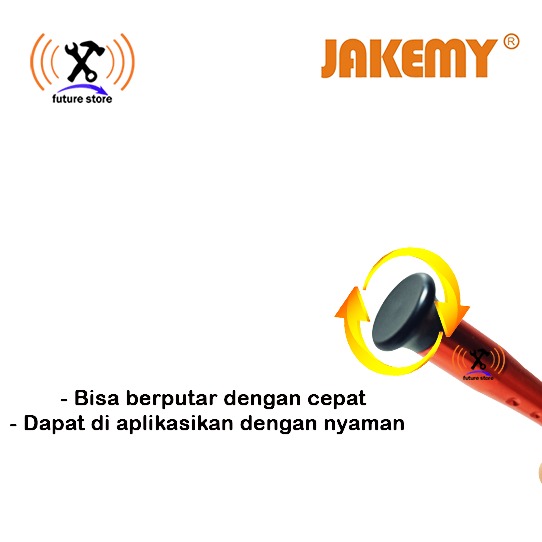 JAKEMY JM-8118 (Y) 0.8 Precision Aluminium Alloy obeng handphone original for iphone-4