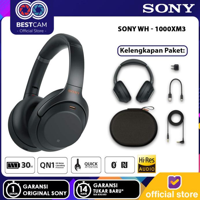 SONY WH - 1000XM3 HEADPHONE - HITAM