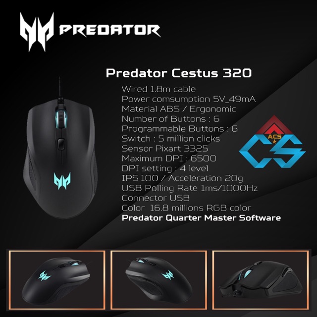 Predator Cestus 320 Mouse Gaming Acer