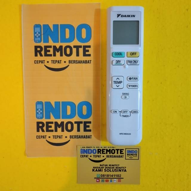 REMOTE AC DAIKIN ARC480A33 ORIGINAL