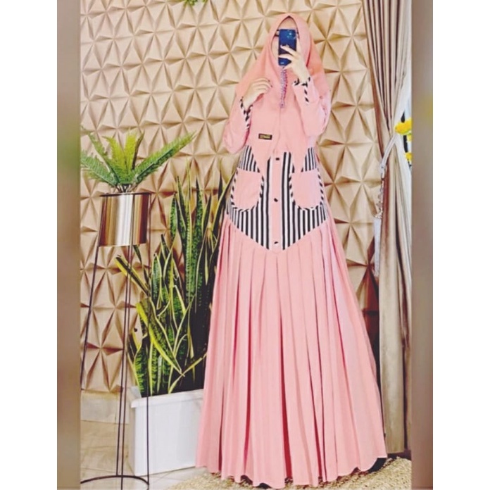 Hilda Set - Gamis Muslim Formal by AIFA BUTIK SYARI (Dress + Khimar)