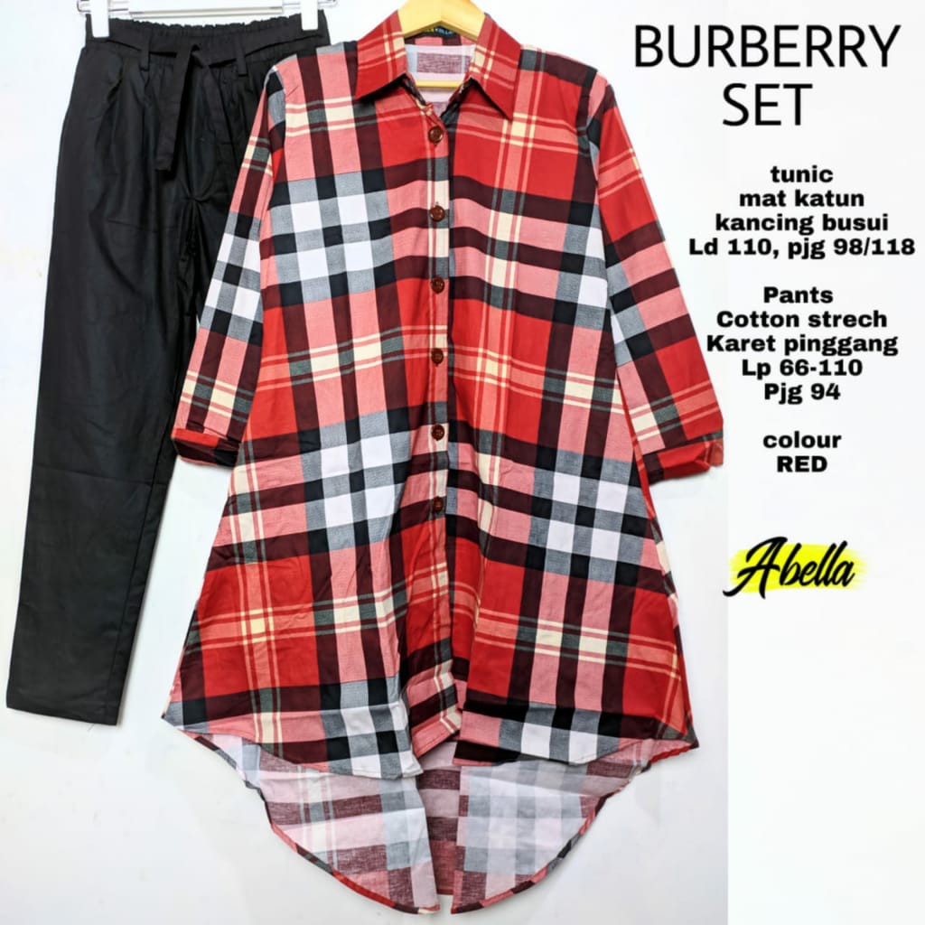 setelan wanita burberry set