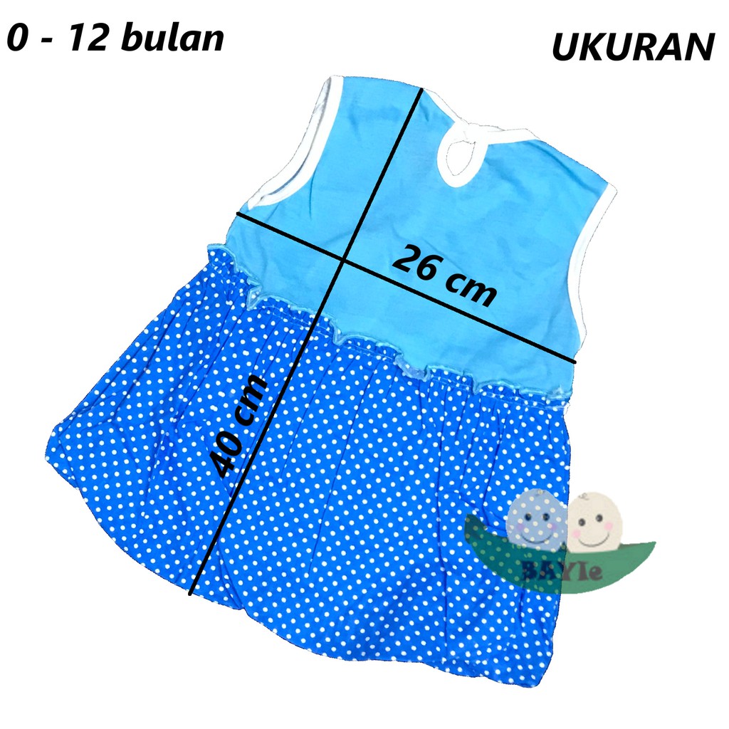 BAYIe - Baju bayi Perempuan Dress Ballon motif DOGGY PLANET KIDS usia 0 -12 bulan/Pakaian anak Cewek