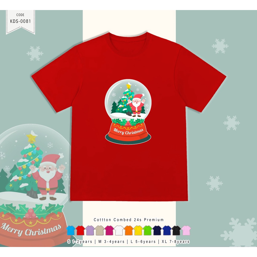 KAOS ANAK TEMA NATAL / CUSTOM TEE / BAJU CHRISTMAS / CUSTOM GAMBAR