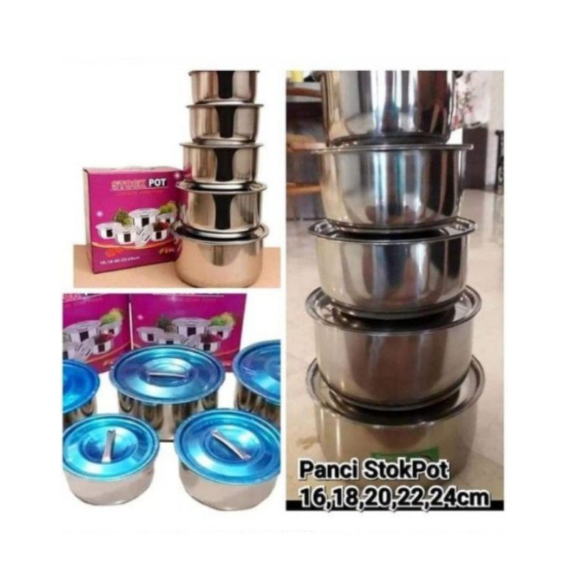 panci stocpot 5 susun stainless steel