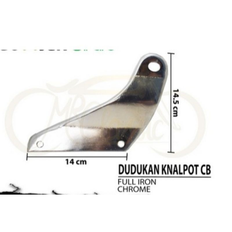 Pangkon dudukan knalpot CB 100 cb 125 corbi vrom chrome