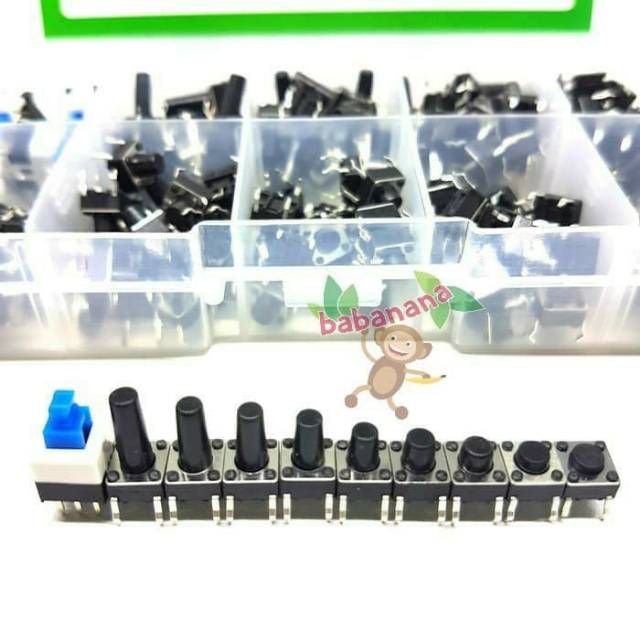 180pcs Tactile Push Button Switch Micro Momentary Tact Assorted Kit