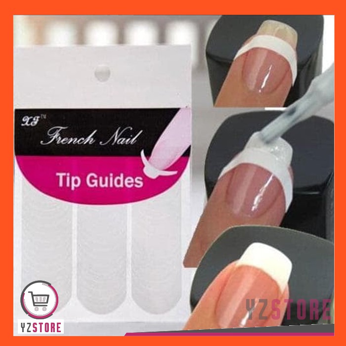 French Nail Tip Guide Sticker Kuku Nail Art YZ126