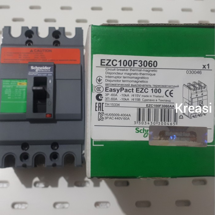 MCCB SCHNEIDER EZC 100F 3P 60A 10KA EZC100F3060