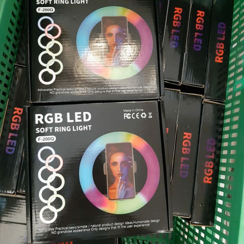 Ringlight RGB LED Rainbow 16cm Ring Light Plus Ball Head