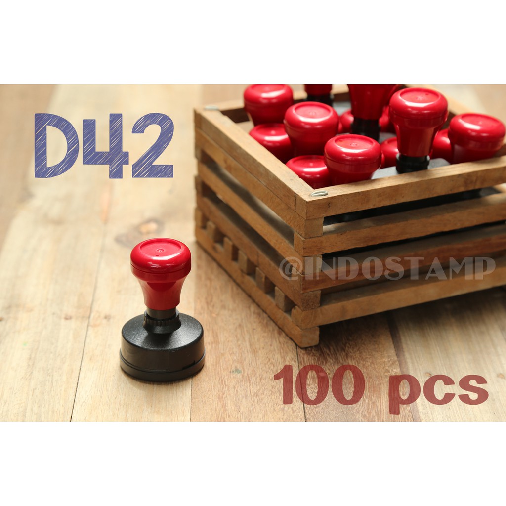 

gagang stempel D42 100pcs flash stamp diameter 42mm original indostamp murah