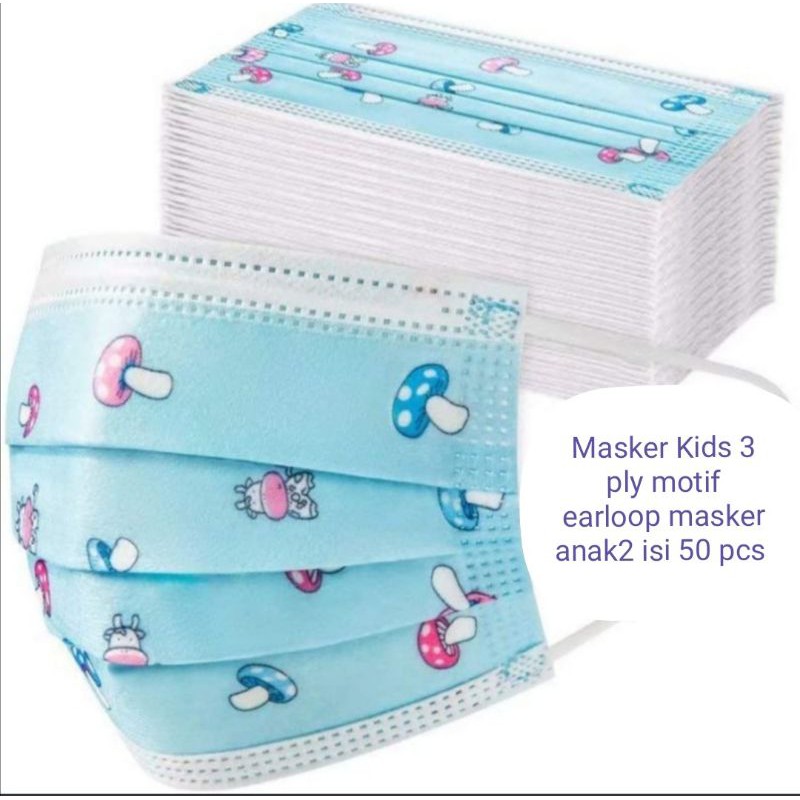 Masker anak face mask kids 3ply isi 50 pcs