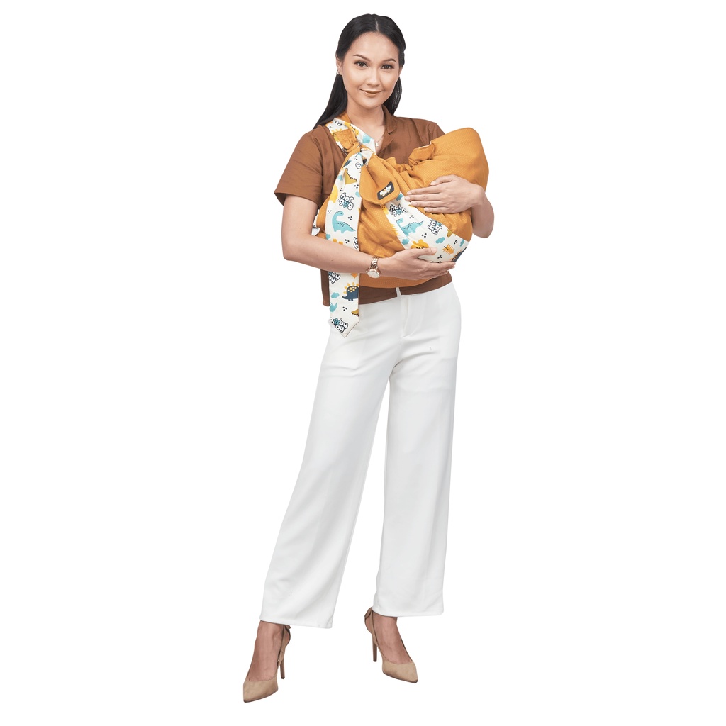 Baby Joy Gendongan Bayi Samping (cocok u/ newborn) + Kantong Botol Susu Little Dino Series