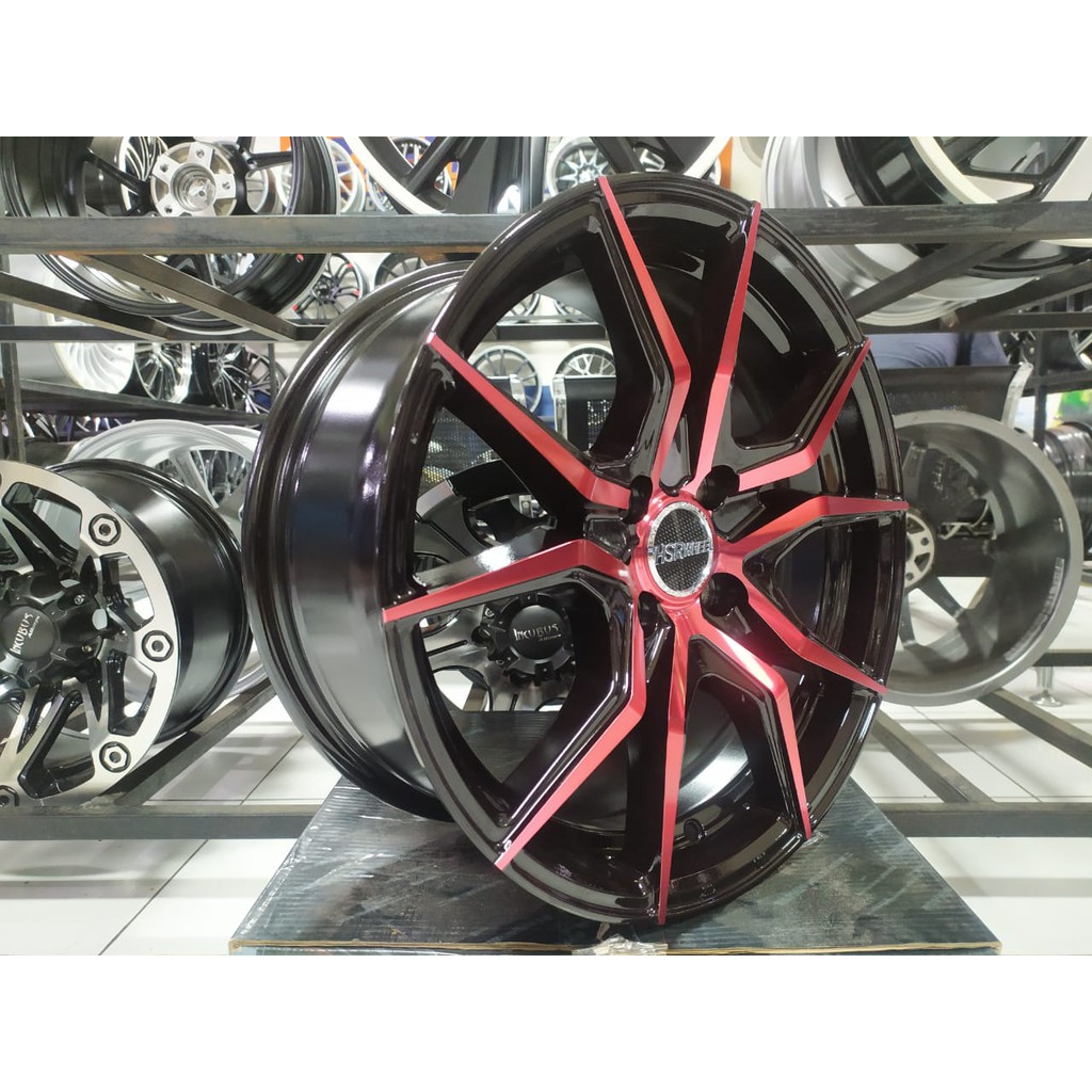  Velg  Mobil  Ring 16 Warna  Black Red Cocok Untuk Ignis Brio 