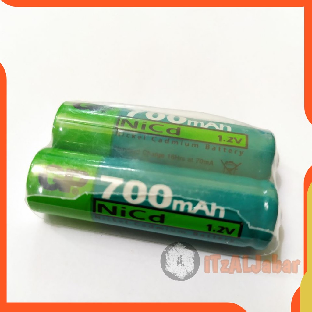 Baterai cas GP 700mAh AA 1.2v Original Batre Untuk mainan