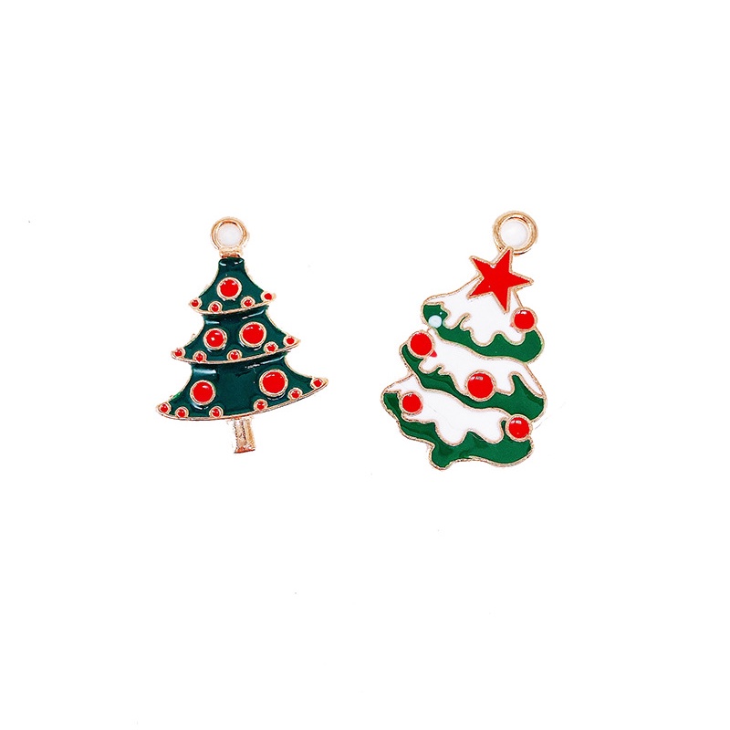 51 Pcs/Pack Drop Oil Pendants Christmas New Year Merry Charm Pendants DIY Xmas Jewelry